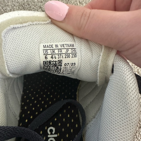 Adidas Navy and White Cloudfoam Sneaker - Picture 5 of 6